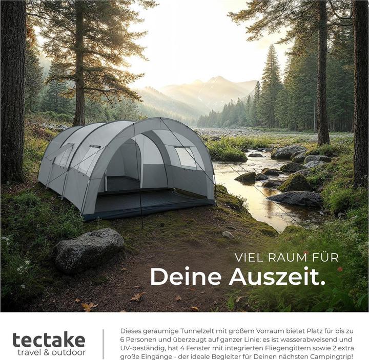Actual product image tectake Roskilde (Tunnel tent, 7.50 kg, 6 persons)