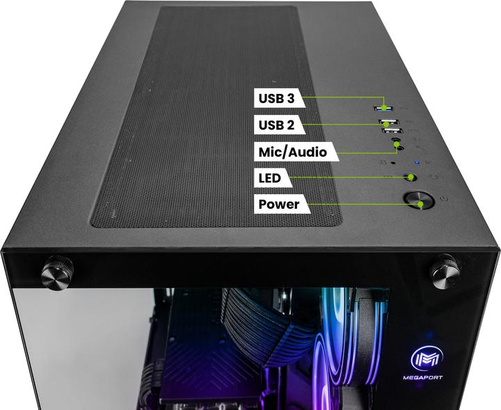Produktbild Megaport High End PC Neptun • AMD Ryzen 7 5800X • AMD Radeon RX 7900 XT • 1209-DE (AMD Ryzen 7 5800X, 32 GB, 2000 GB, Radeon RX 7900 XT)
