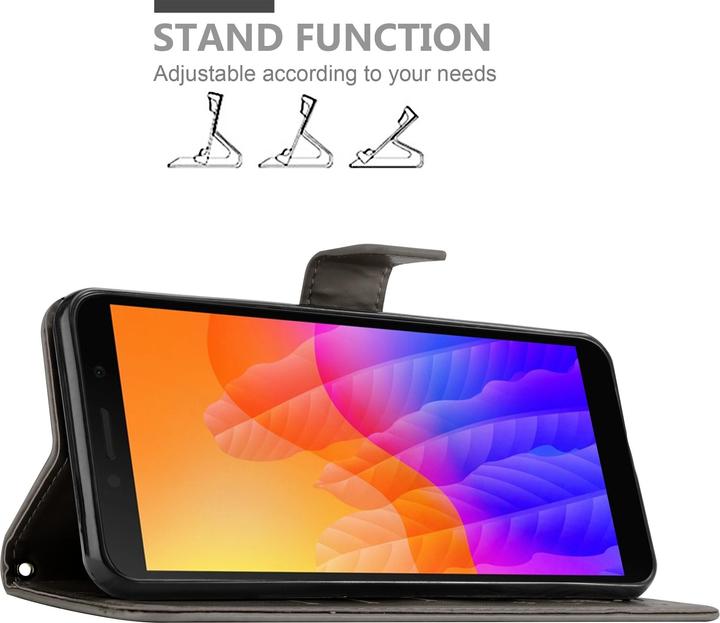 Actual product image Cadorabo Flower Book Cover (Huawei Y5p)