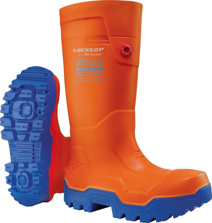 Actual product image Dunlop FieldPRO Thermo+ work boots, S5/CI/CR/SRC, Purofort®, size 48, orange (48)