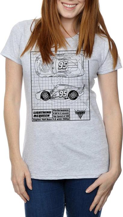 Produktbild Disney Cars Lightning McQueen Blueprint TShirt (XXL)