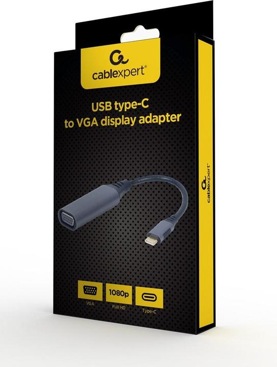 Image du produit Gembird CableXpert Adaptateur d'écran USB Type-C, VGA (USB-C, VGA, 2.50 cm)