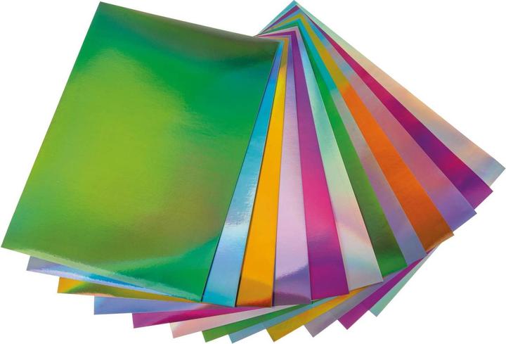 Image du produit Folia Papier à motifs papier préféré Rainbow irisé (120 g/m², 1 x)