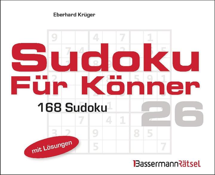 Produktbild Sudoku für Könner 26 (Deutsch, Eberhard Krüger, 2024)