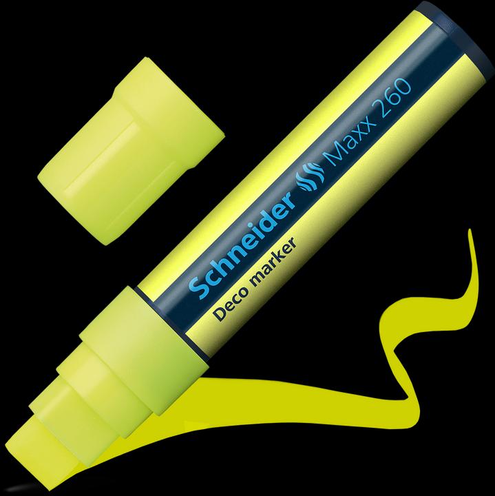 Actual product image Schneider Maxx 260 chalk pen (e) (Yellow, 15 mm, 1 x)