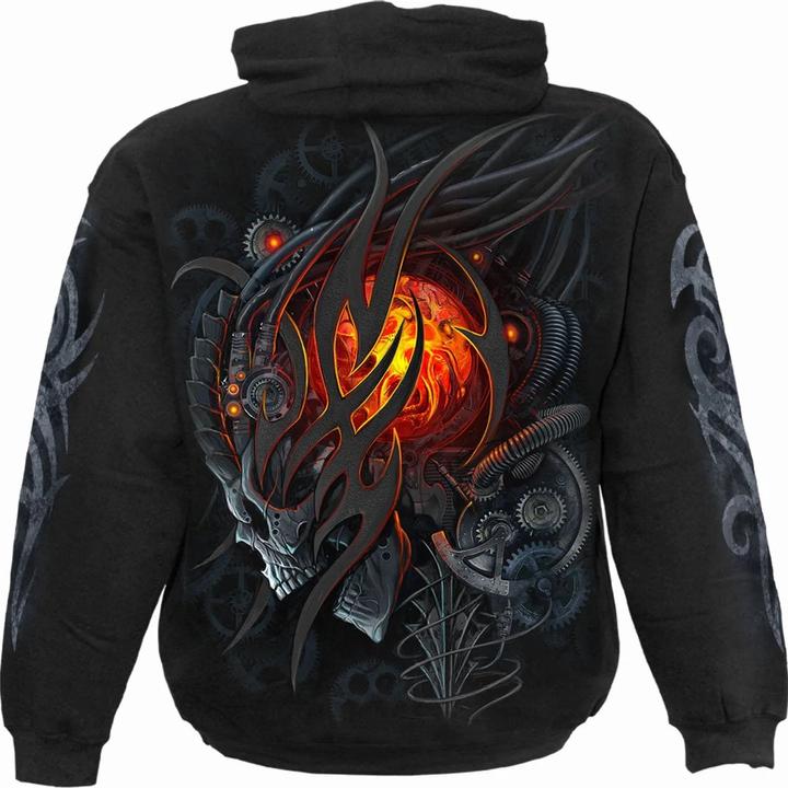 Spiral Steampunk Skull Kapuzenpullover (M)