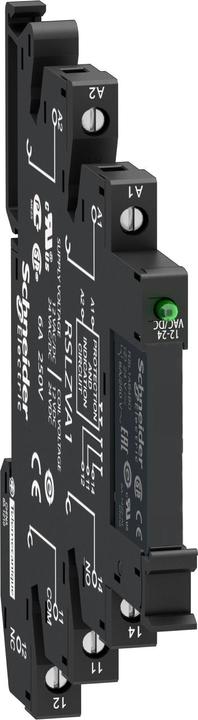 Produktbild Schneider Electric SLIM RELAY+SOCKET 1C/O LED 230VACDC SCRW