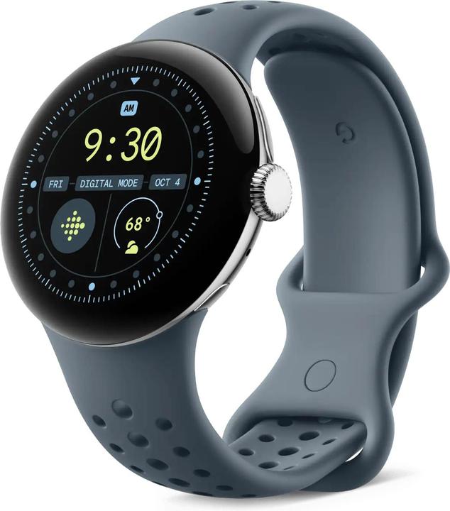 Produktbild Google Pixel Watch 3 (45mm), Active Sport Band (Silikon, Edelstahl)