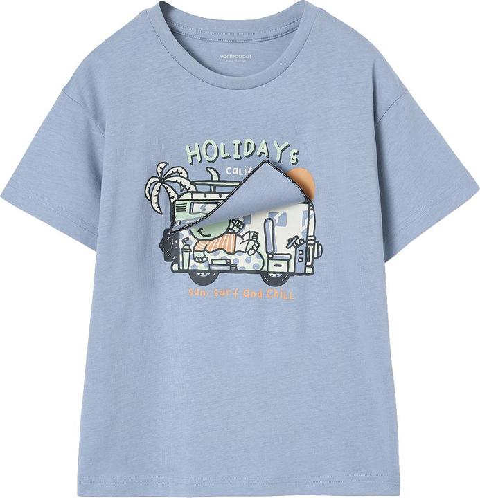 Vertbaudet Jungen T-Shirt mit witzigem Print und Recycling-Baumwolle