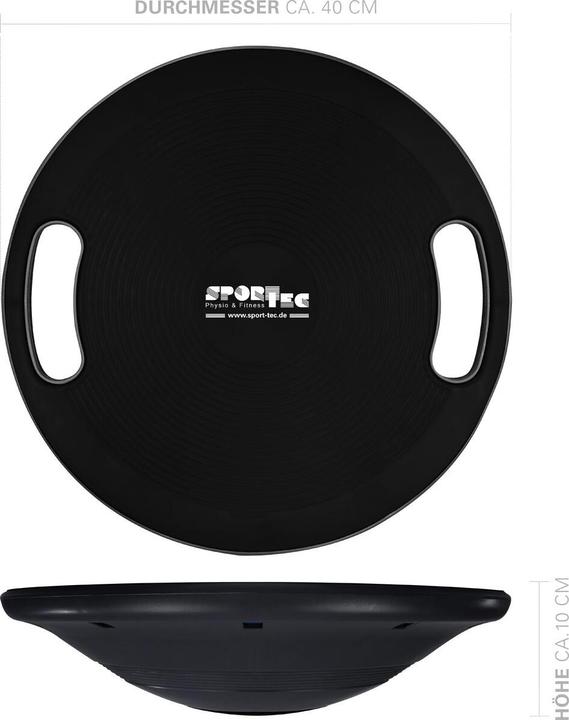 Produktbild Sport-Tec Balance Board mit Griffen, Durchmesser 40cm, schwarz