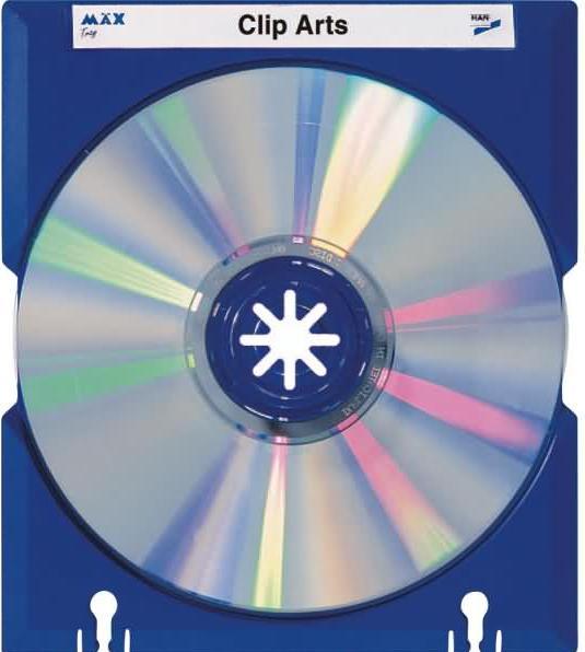 Actual product image Han CD-MÄX tray incl. labelling labels blue (CDs)
