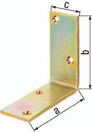 Actual product image Alberts Beam angle 100 x 100 x 40 mm, galvanised yellow, 1 pc. (Beam angle, 20 pcs.)