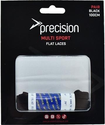 Produktbild Precision Schuhbändel Flat Laces Black (100 cm)