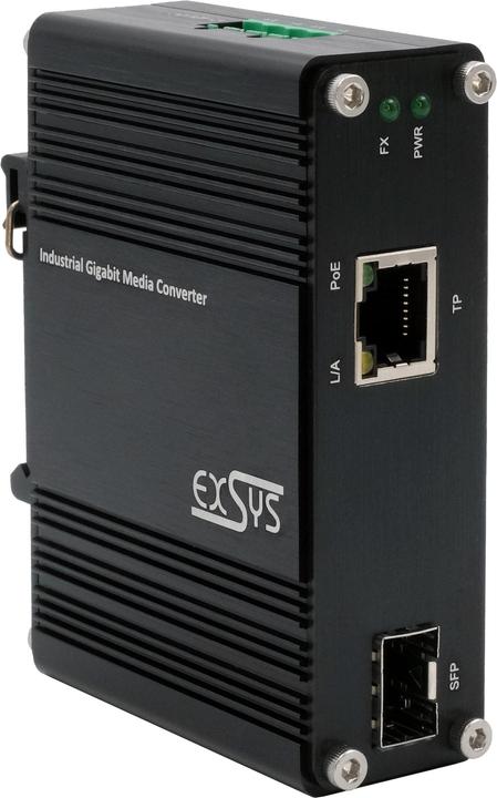 Image du produit Exsys Convertisseur de média PoE+ industriel 60W