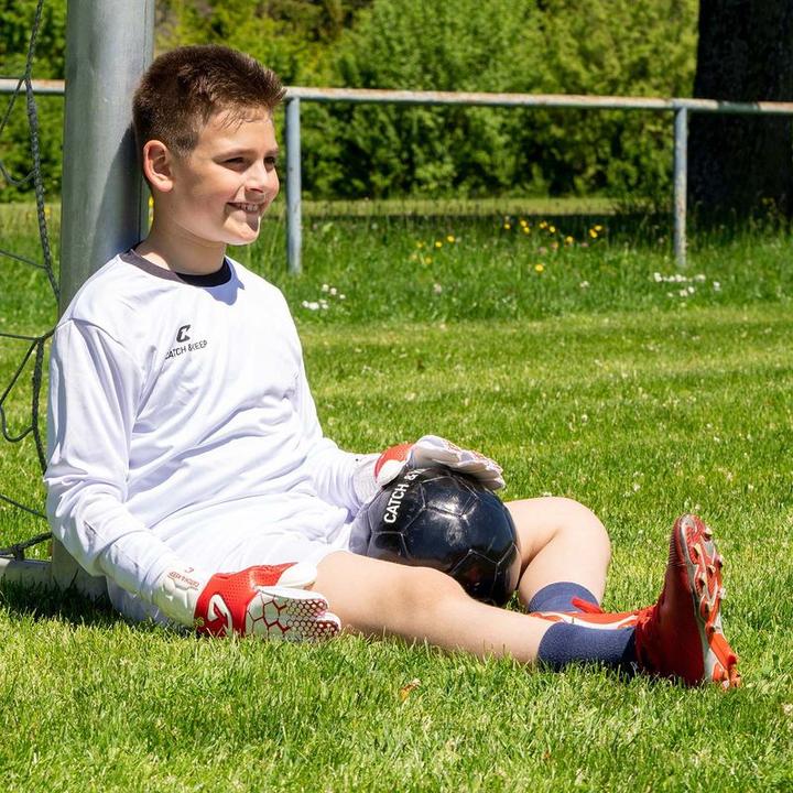 Produktbild Catch & Keep Fussballhandschuhe Kralle Junior Pro 3.0 Gr. 5 Rot Torwart Keeper Goalie Handschuhe (5)