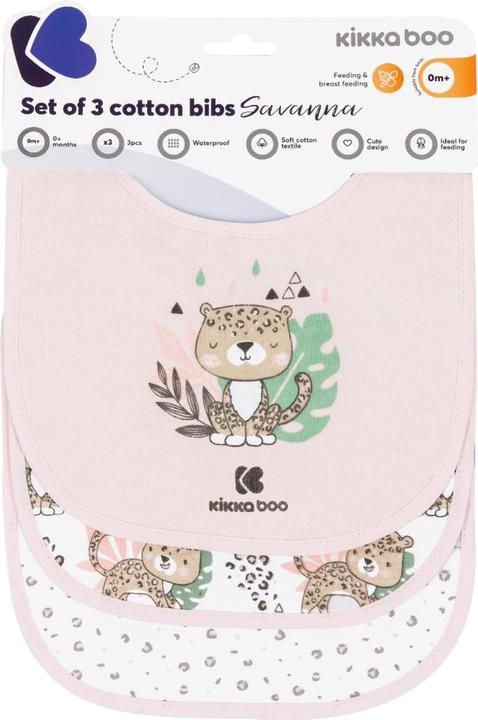 Actual product image Kikkaboo Baby bib Savanna 3 pcs set