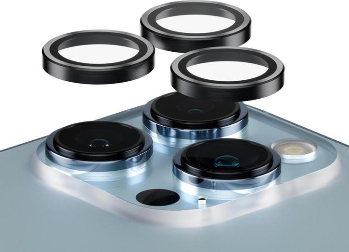 Produktbild PanzerGlass CP PP Rings for iPhone 13 Pro/13 Pro Max black (1 Stück, Apple iPhone 13 Pro Max, Apple iPhone 13 Pro)
