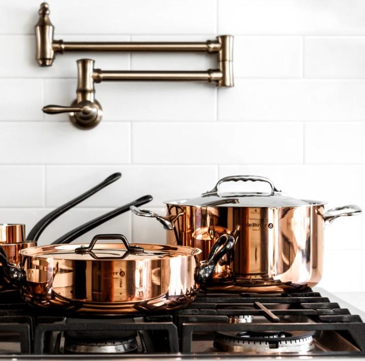 Productafbeelding de Buyer Prima Matera Kookpot Inductie, met Deksel (24 cm, Steelpan, Koper, Roestvrij staal)
