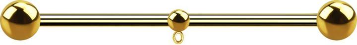 Actual product image Star Piercing Barbell gold-plated two balls with ball ring for pendant (without brass, Surgical steel 316L)