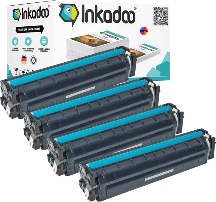 Produktbild Inkadoo Toner multipack kompatibel zu Canon 718 enthält 4x Tonerkartusche Schwarz Cyan Magenta Gelb (BK)