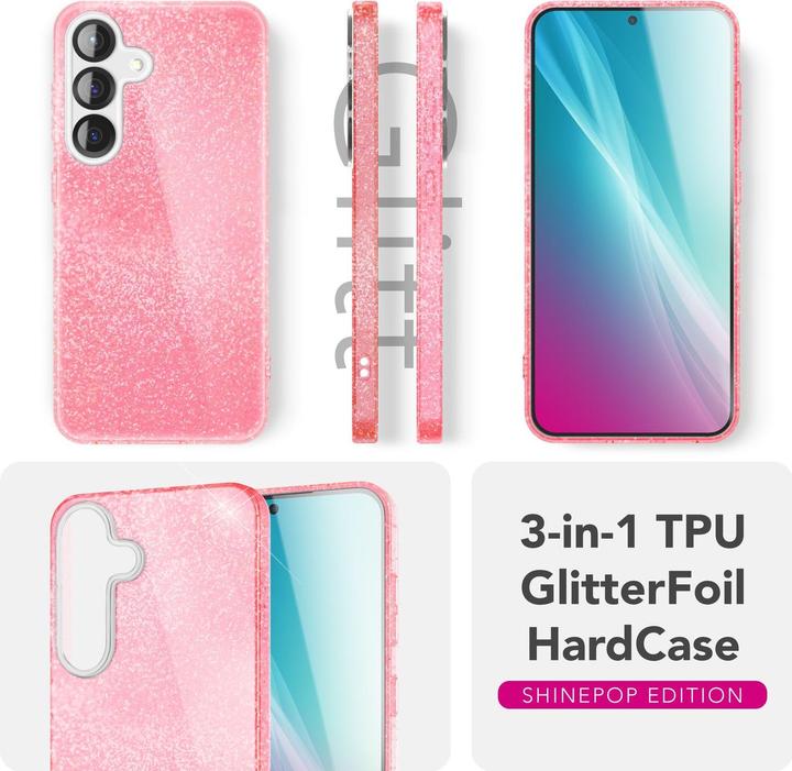 Produktbild Nalia ShinePop - Stabile Glänzende Glitzer Hülle - Glamour Glitter Cover (Samsung Galaxy S25)