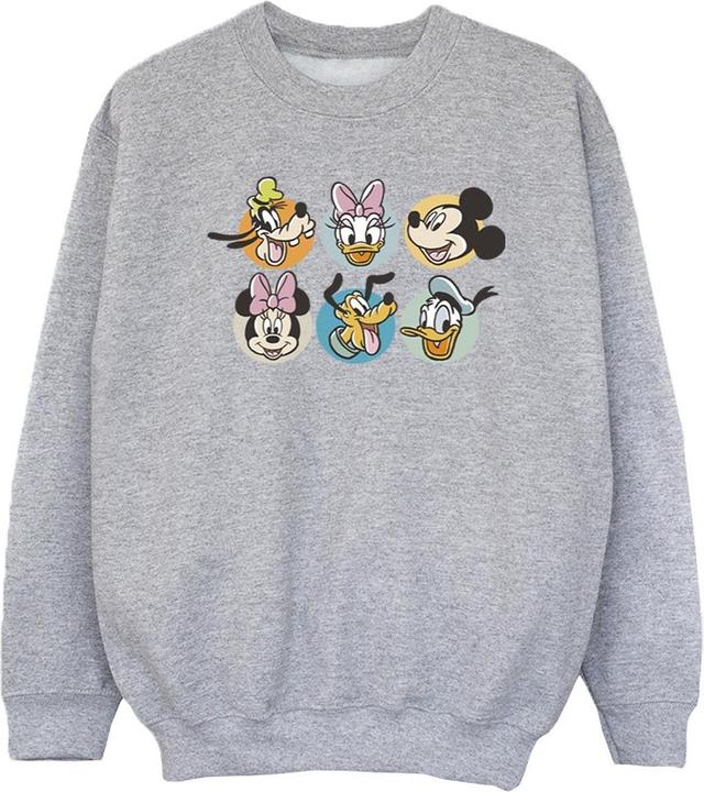 Actual product image Disney Girls Mickey Mouse And Friends Faces Sweatshirt (116)