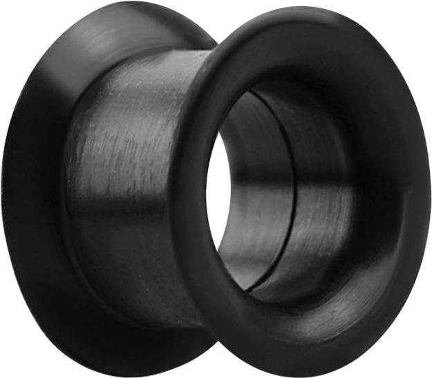 Star Piercing Flared Tunnel dick schwarz (Silikon, ohne Messing)
