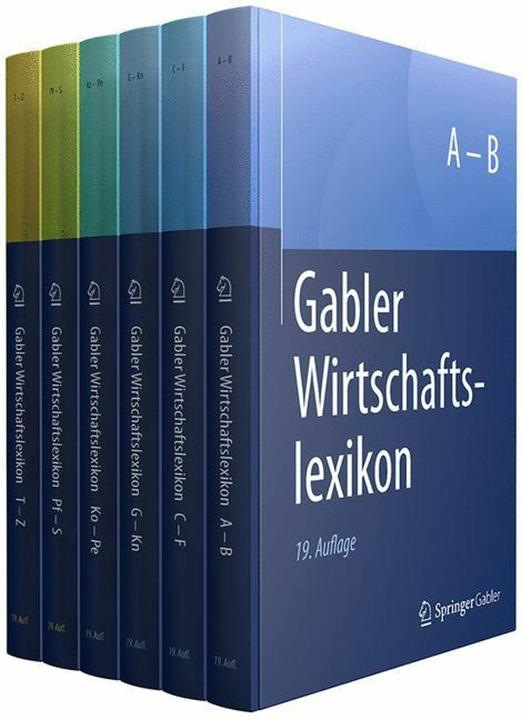 Produktbild Gabler Wirtschaftslexikon, 6 Teile (Deutsch, Springer, Fachmedien Wiesbaden, 2018)