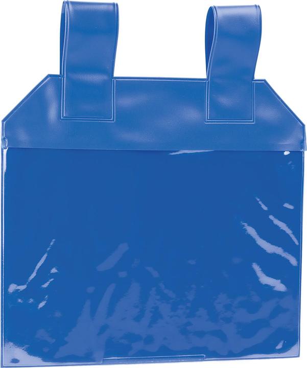 Actual product image Brady Large pockets (magnetic pockets) with magnet. loops, vinyl, blue, 155 x 220 mm (10 pcs.