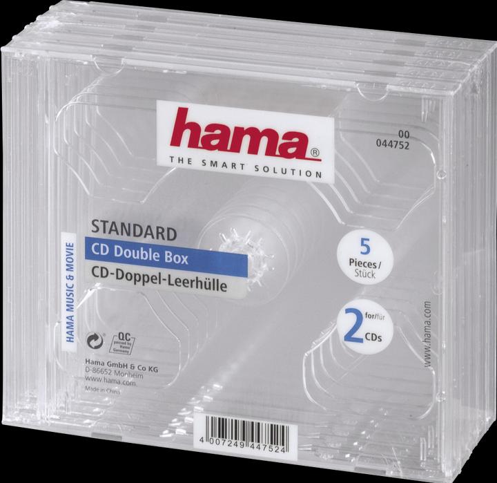 Hama CD-Double-Box 5er-Pack Transparent Jewel-Case