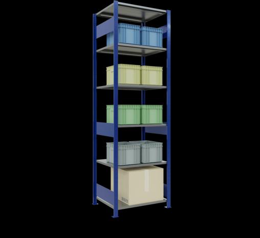Immagine prodotto Schulte Lagertechnik Sistema di scaffalature di base senza viti MULTIplus150 con ripiani di lunghezza