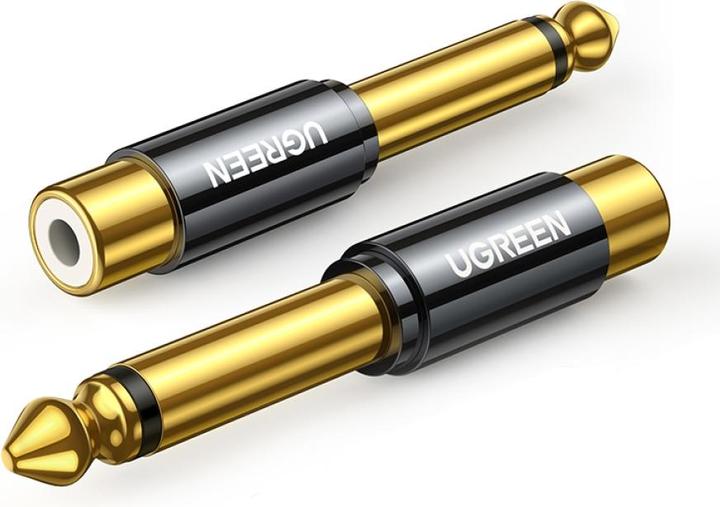Actual product image Ugreen 6.35 mm jack plug to RCA cinch socket adapter (Jack adapter)