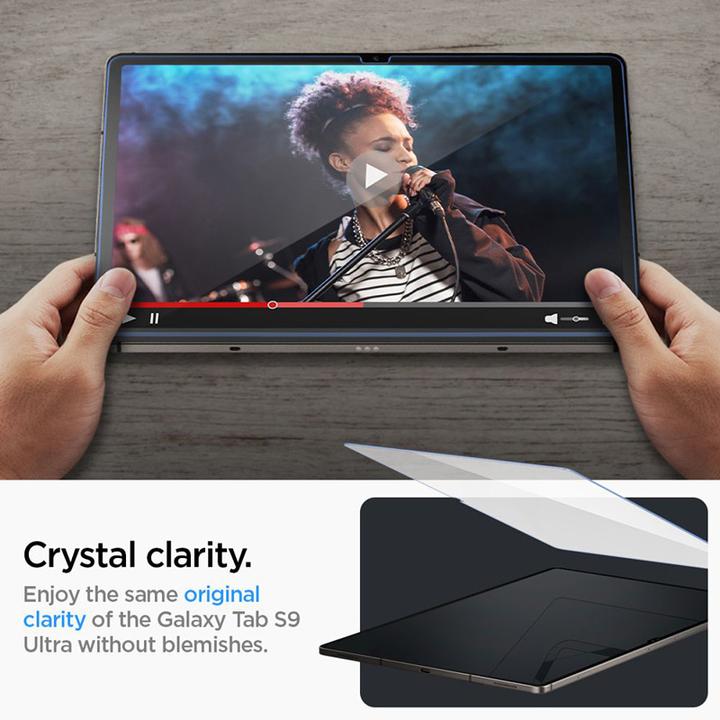 Produktbild Spigen Glas.TR Sam Tab S9 Ultra 14.6" X910/X916B "EZ FIT" szkło hartowane AGL06998 (1 Stück, Galaxy Tab S9 Ultra)
