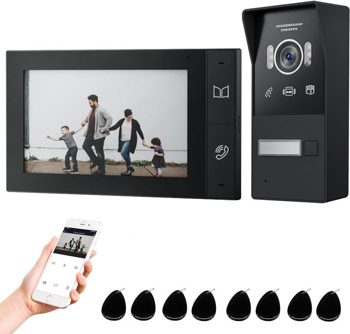 Actual product image JeaTone WLAN Video-Türsprechanlage mit 7" Touchscreen
