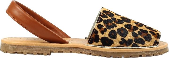 Actual product image Lunar Womens/Ladies Azura Leopard Print Leather Sandals (39)