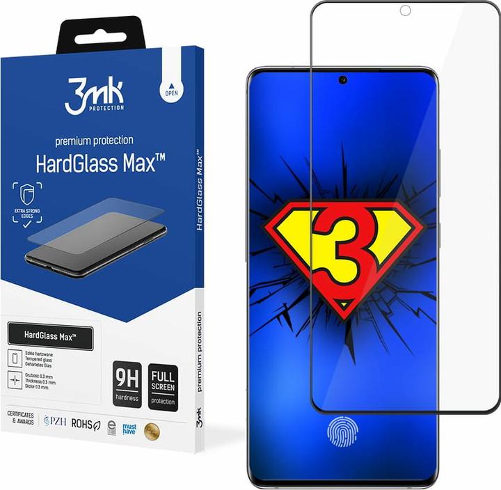 Actual product image 3MK Hardglass Max screen protector (1 Piece, Samsung Galaxy S20+)