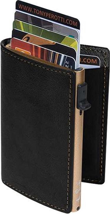 Tony Perotti Furbo Grundkartenhalter schwarz / braun (Dokumenten- & Geldtasche)