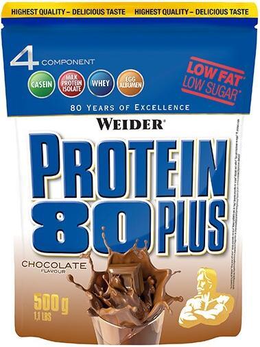Actual product image Weider Protein 80 Plus (Chocolate, 1 pcs., 500 g)