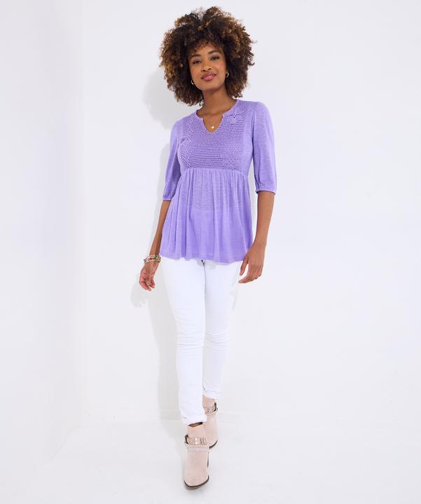 Actual product image Joe Browns Lace Panel Jersey Top (46)