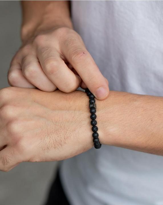 Image du produit Gemini Bracelet - Pierre Naturelle Pierre De Lave - Taille S