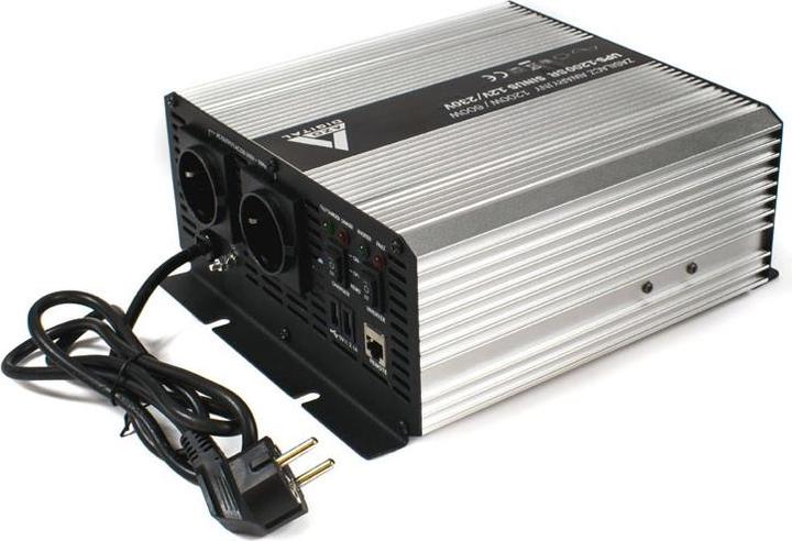 Produktbild Digital Unterbrechungsfreie Stromversorgung (UPS + AVR) AZO 12V UPS-1200SR Sinus 1200W/600W 12V/2... (1200 VA, 600 W)