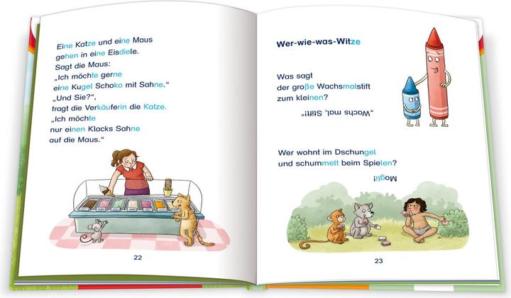 Actual product image Die besten Kinderwitze zum Lesenlernen (German, Sandra Meyer, Sandra Reckers, 2023)