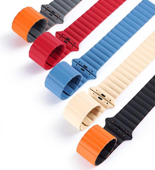 Actual product image Dux Ducis magnetic strap watch strap 7/6/5/4/3/2 (40 mm, 38 mm, 41 mm, Silicone, Apple Watch Series 2, Apple Watch Series 3, Apple Watch Series 1, Apple Watch Series 4, Apple Watch Series 5, Apple Watch Series 6, Apple Watch Series 7, Apple Watch Series 8, Apple Watch Series 9, Apple Watch SE)
