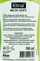 Nährwerte und Zutaten Elina Seife flüssig 500ml Apfel mit Spender (Flüssigseife, 500 ml)