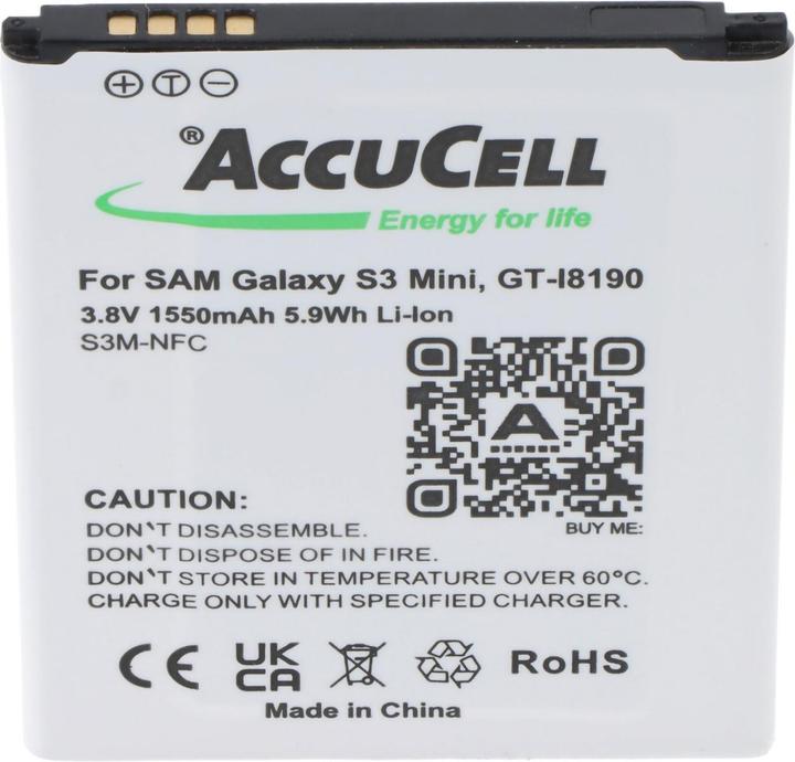 Actual product image Samsung Battery Mobile phone Galaxy S III Mini, GT-I8190, EB-L1M7FLU with NFC
