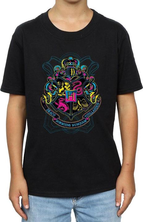 Immagine prodotto Neon Hogwarts Crest Maglietta Ragazzi (140, 146)