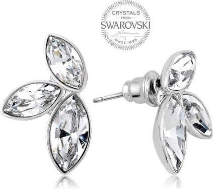 Produktbild Levien Earrings with three clear Navette crystals (L)