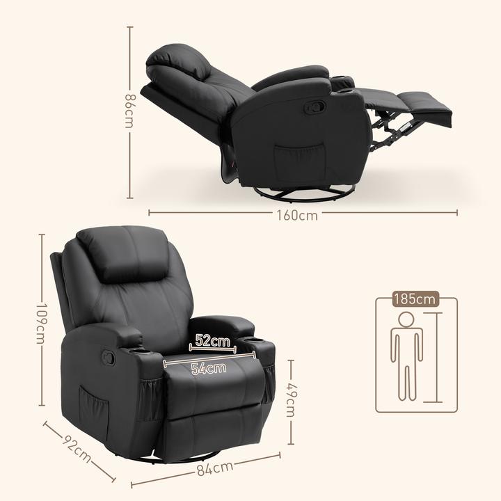 Immagine prodotto Homcom Massagesessel mit Liegefunktion