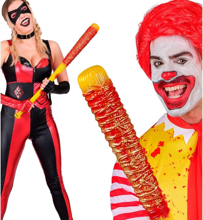 Image du produit Widmann Killer Clown batte de baseball avec fil de fer barbelé 80cm