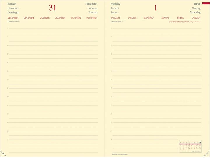 Produktbild Quo Vadis Agenda Daily 24 Prestige Silk (16 x 24 cm, Deutsch)